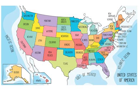 US Map Printable 3