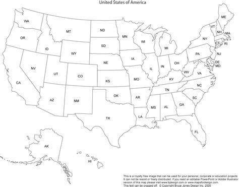 US Map Printable 9