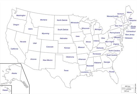 US Map Printables for Education