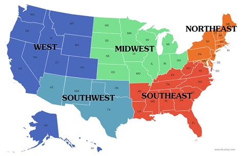 US geographical regions