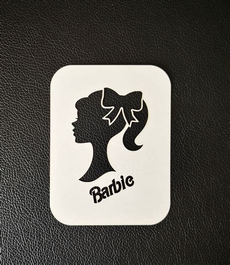 Using Barbie stencil for art projects