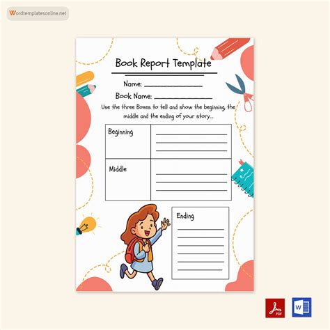 Using Book Report Template