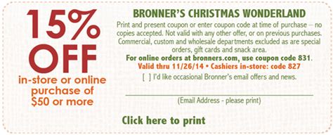 Using Bronner's Coupons 3