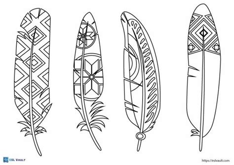 Using feather outline printables