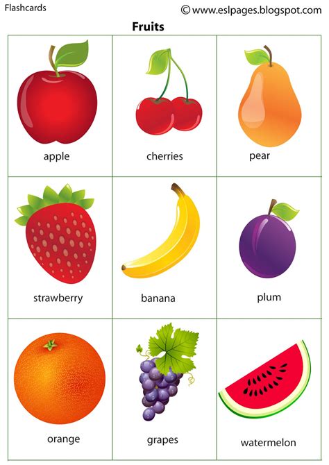 Using fruit printables in educational settings