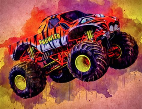 Using monster truck prints