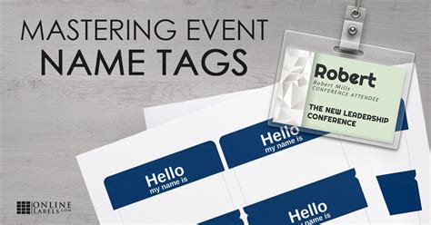 Using name tags at your event