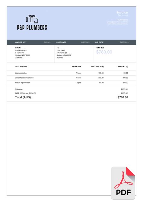 Tips for Using a Plumbing Invoice Template