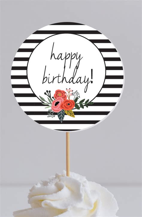 Using Printable Cake Toppers