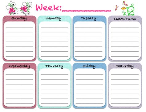 Using Weekly Printables Image