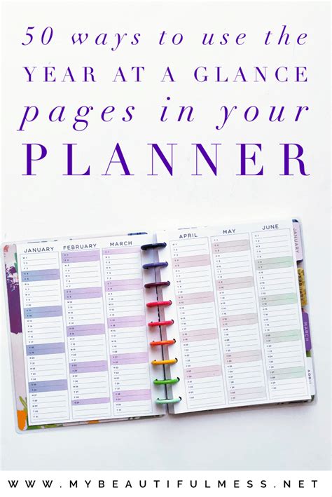 Using Year at a Glance Calendar