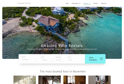 Vacation Home Rental Website