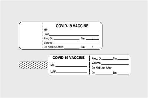 Vaccine label templates