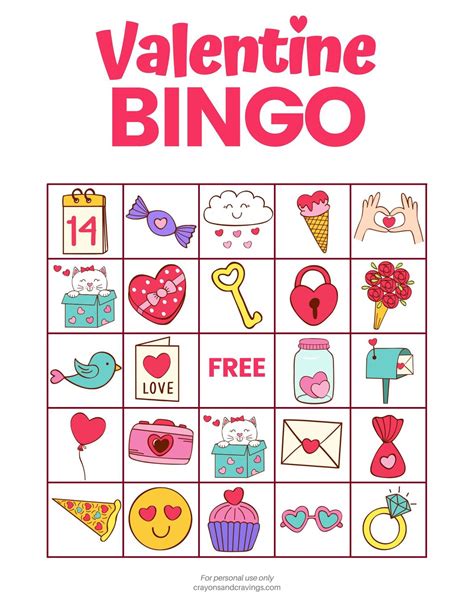 Valentine Bingo Activities