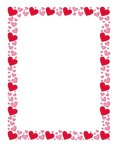 Heart-shaped Valentine border