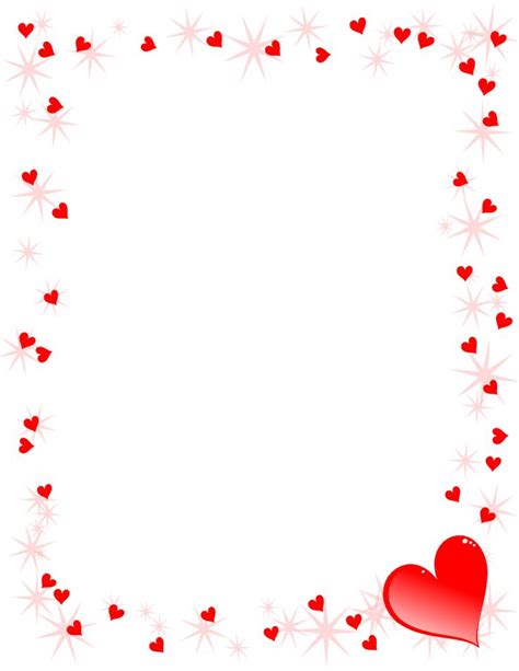 Using Valentine borders printable