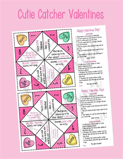 Valentine Cootie Catchers Printables