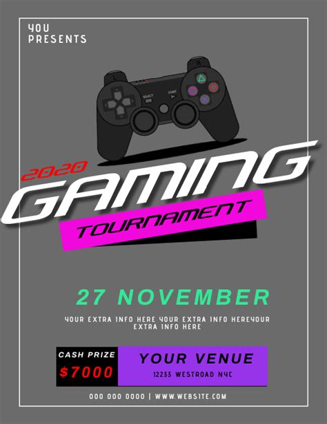 Video Game Tournament Flyer Template