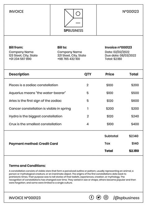 Videographer Invoice Example