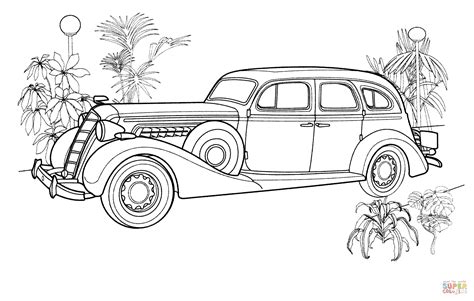 Vintage Cars Coloring Pages