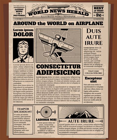 Vintage Newspaper Template