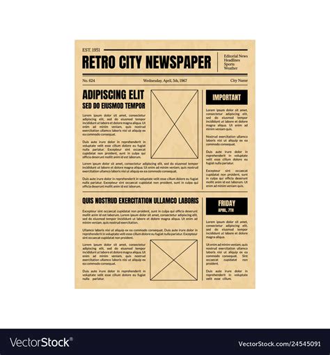 vintage newspaper templates