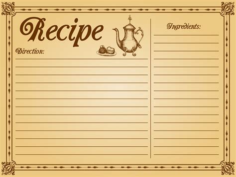 Vintage Recipe Card Templates