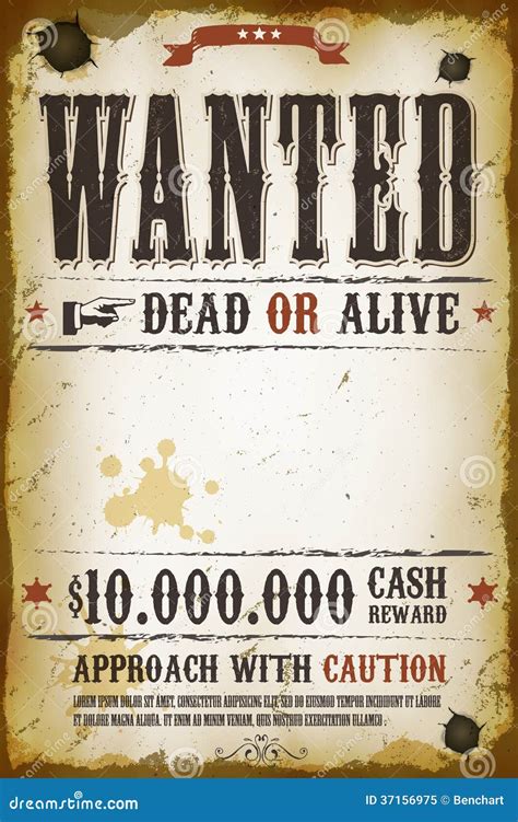 Vintage Wanted Poster