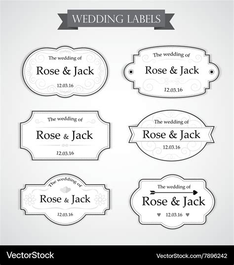 Vintage Wedding Labels