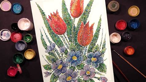 Description of Violet Pointillist Art