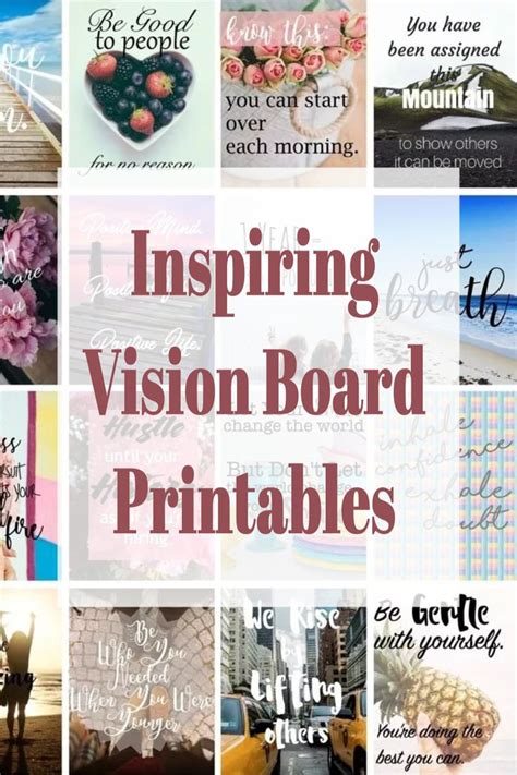 Vision Board Printables Free