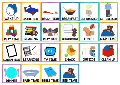 Visual Schedules Template