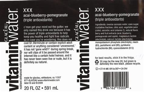 Vitamin Water Label Template 2