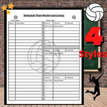 Volleyball Lineup Sheets Tactics