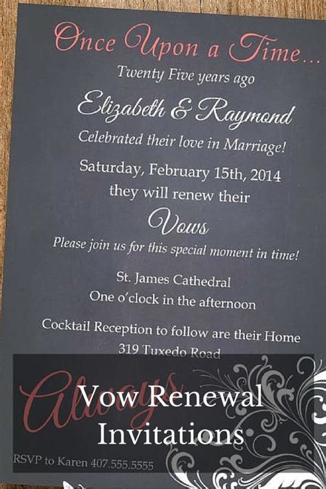 Vow renewal ceremony invitation ideas