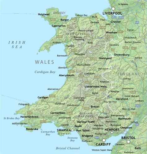 Map of Wales Towns