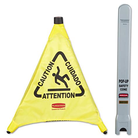 Wall-mounted wet floor signs