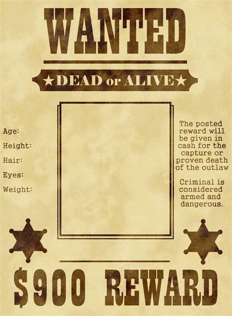 Wanted Poster Templates