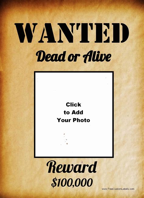 Wanted Poster Uses