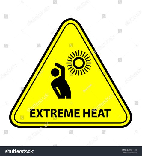 Warning signs for heat hazards