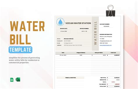 Water Bill Template Designs