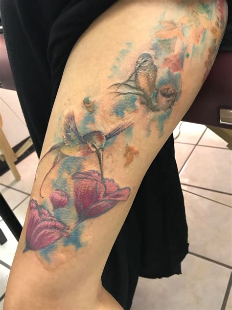 Watercolour tattoo art studio