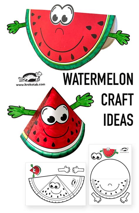 Watermelon craft template