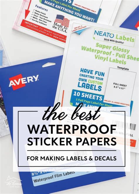 Waterproof sticker paper for industrial applications