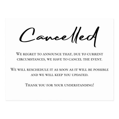 Wedding Cancellation Templates Example