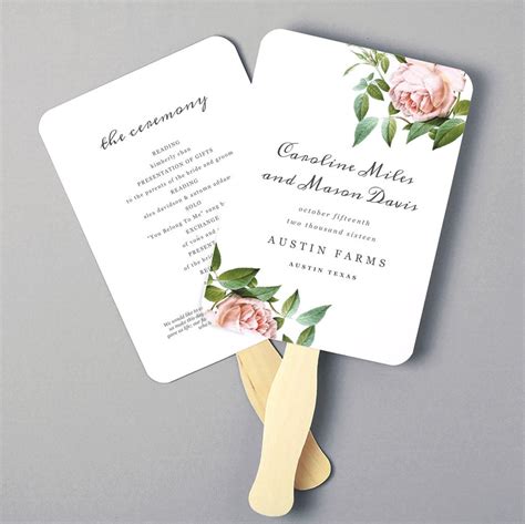 Wedding Fan Templates Ideas