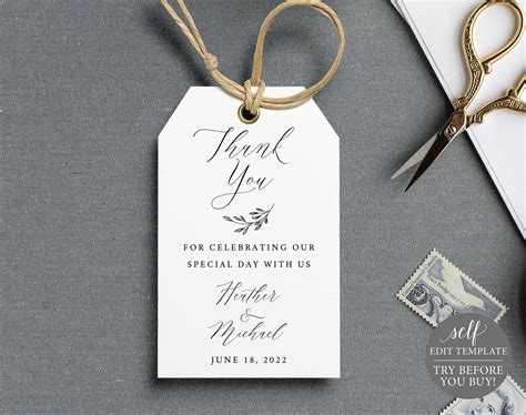 Wedding Favor Templates