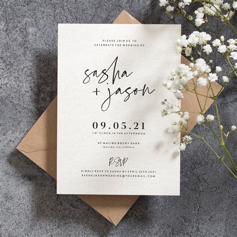 Wedding invitation template