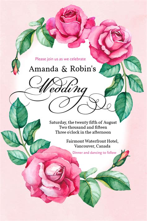 Wedding invitation template