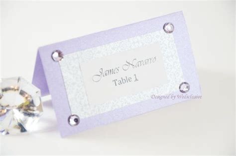 Wedding place cards on a table